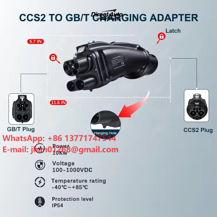 Gb/T To Ccs2 200A Fast Charging Adapter - EV DC Şarj Cihazı 200A 250A