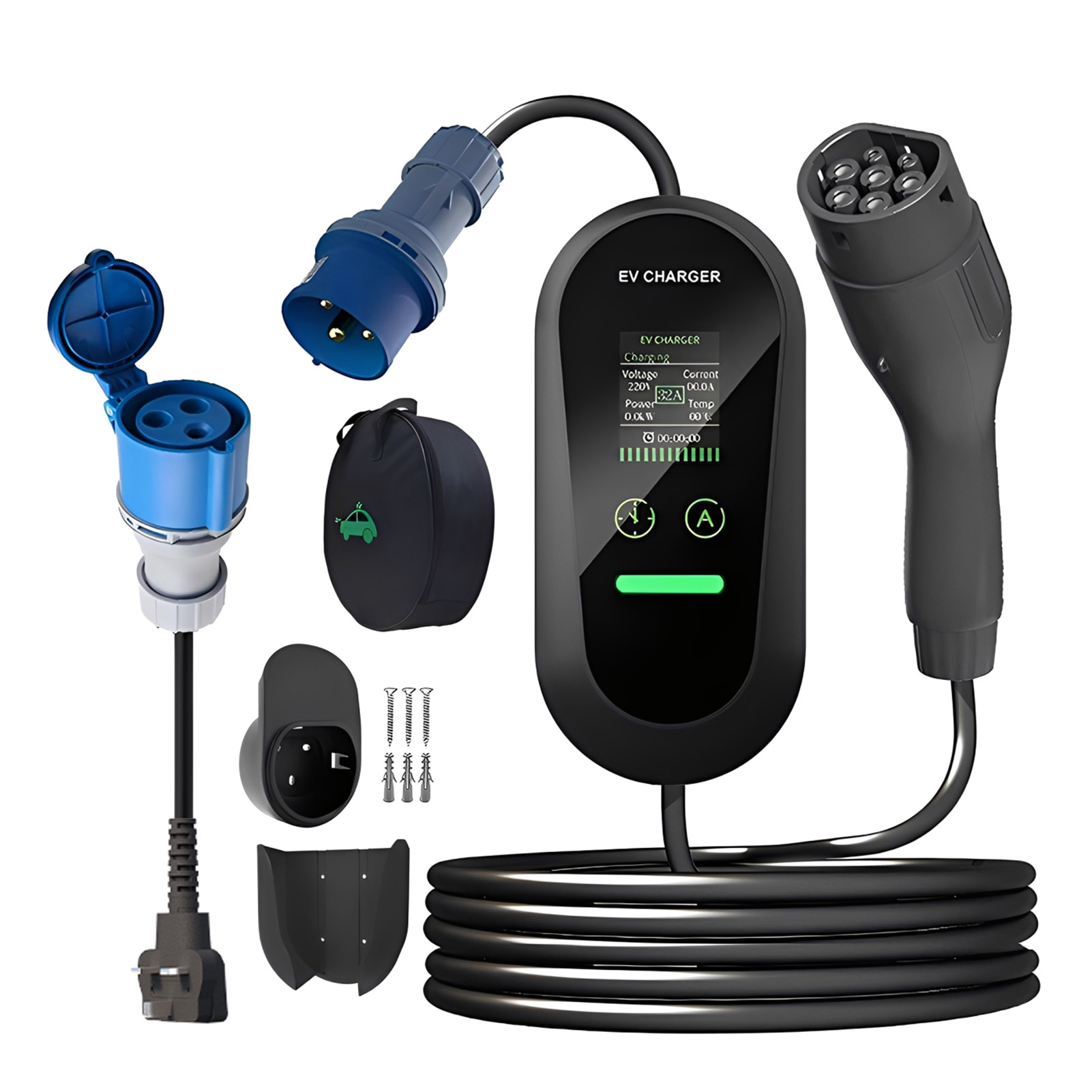 Portable Ev Charger 32A Type 2 Cee Plug - Type2 Taşınabilir EV Şarj Cihazı 7KW