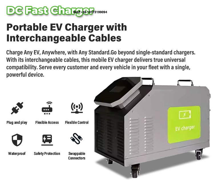 Portable Dc Fast Charger 20Kw Ccs2 - Evde Kullanım İçin Mobil DC EV