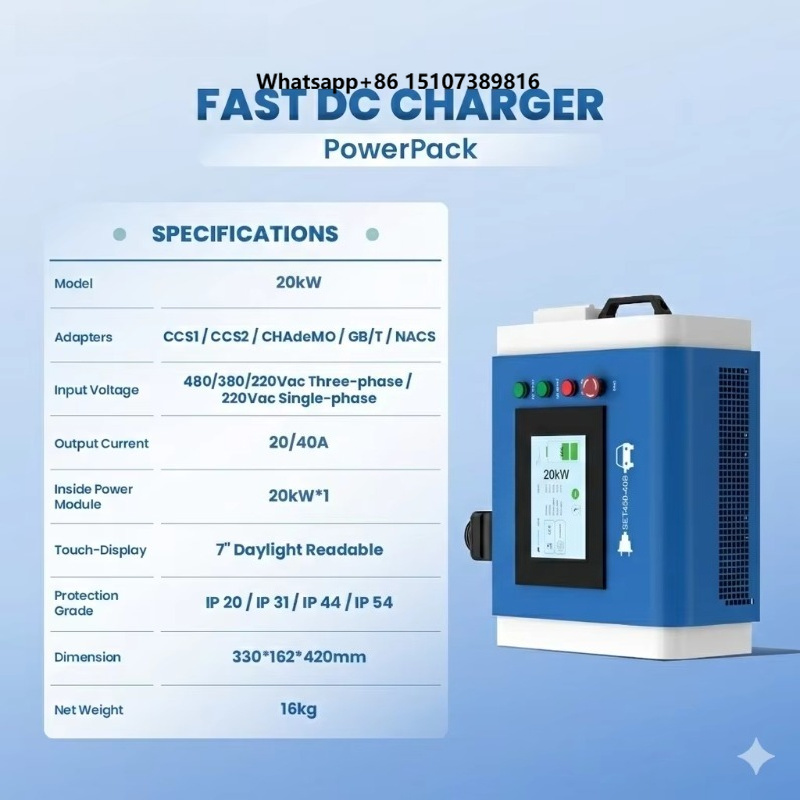 OEM 20kW Seviye 3 Ev Tipi Taşı - Portable Dc Fast Charger 20Kw Ccs2 incelemesi ve fiyatı