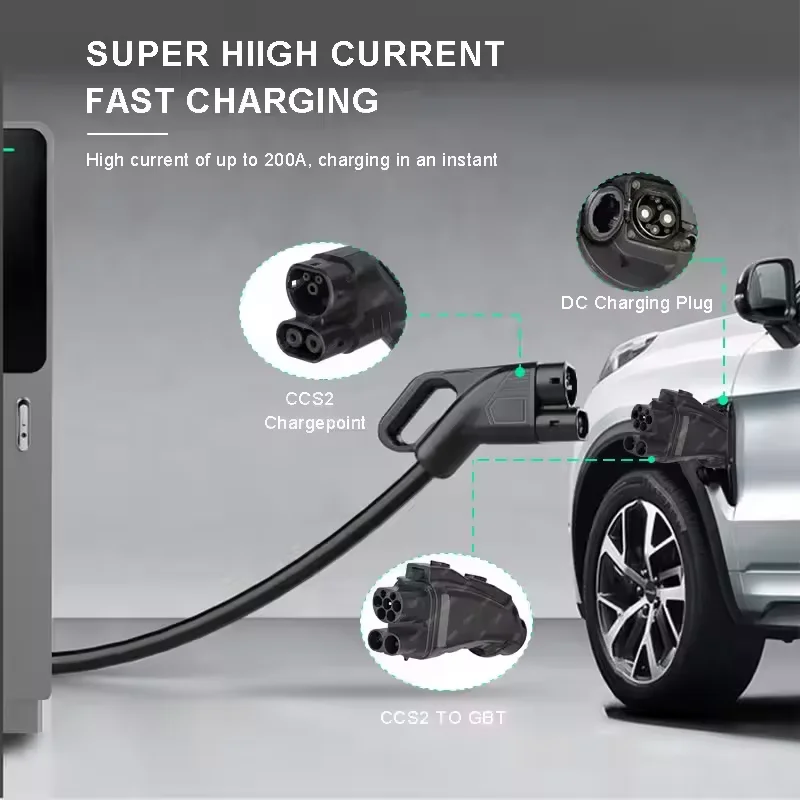 EV DC Şarj Cihazı 200A 250A 10 - Gb/T To Ccs2 200A Fast Charging Adapter incelemesi ve fiyatı