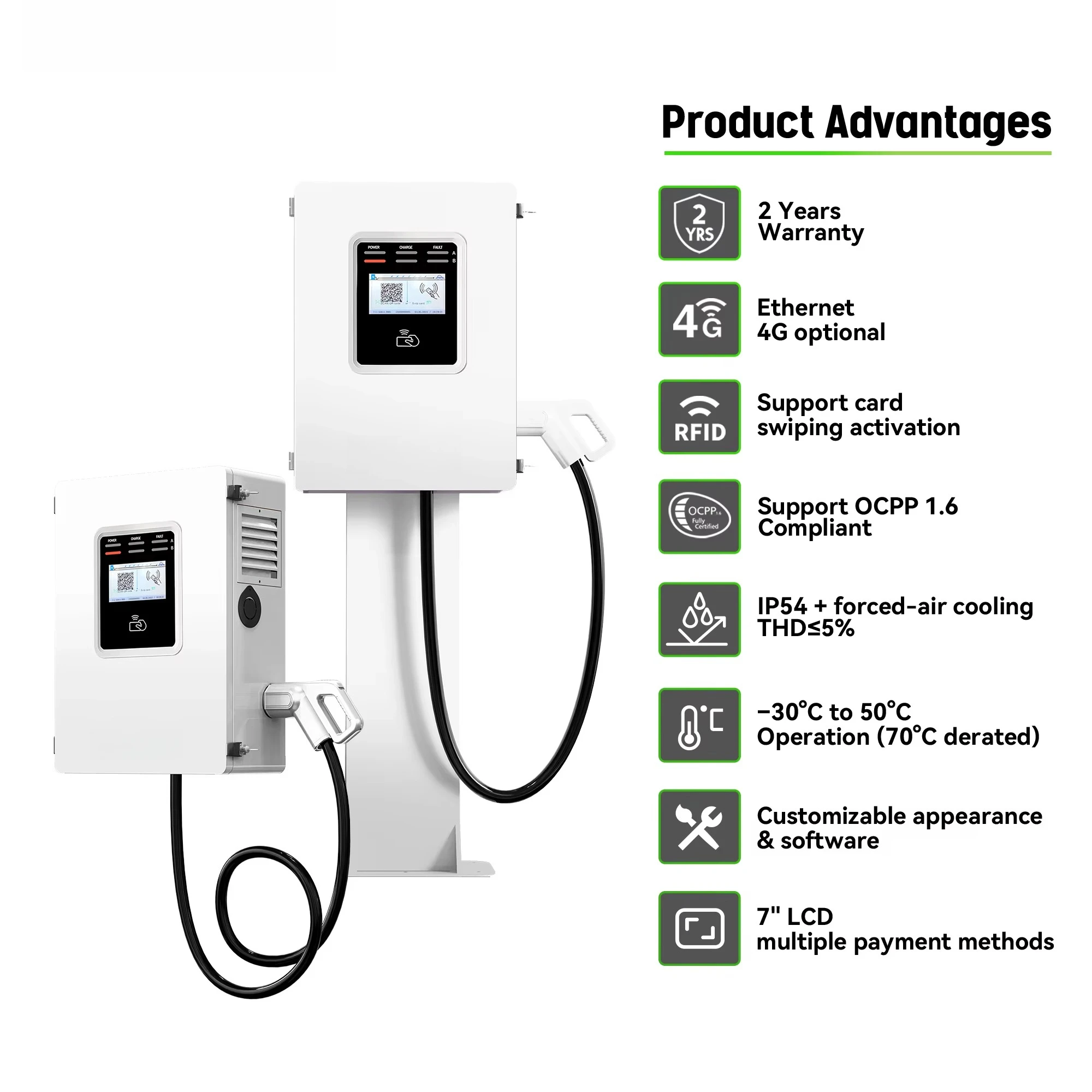 Ocpp 20kw 30kw 40kw CCS GBT Ti - Dc Fast Charger 30Kw Wallbox Commercial incelemesi ve fiyatı